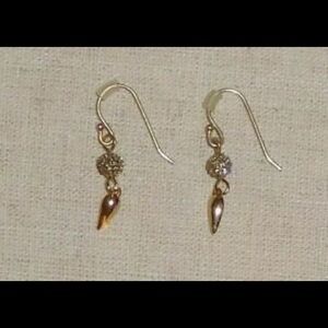 Stella and Dot renegade drop earrings, gold
